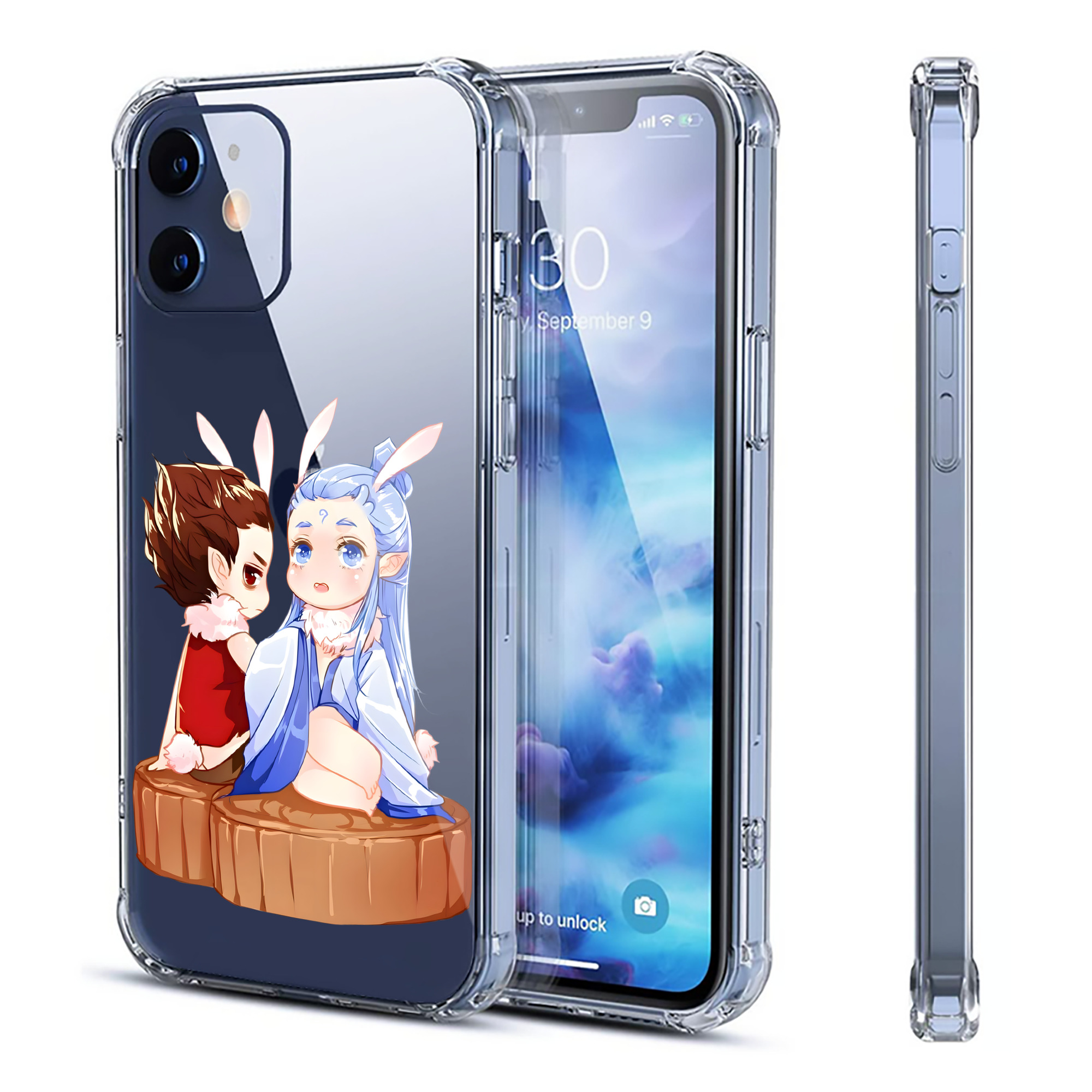 （画像用） Ne Zha 2 ナタ 魔童の大暴れ 【iPhone 12シリーズ対応】透明スマホケース（クリアソフトケース）